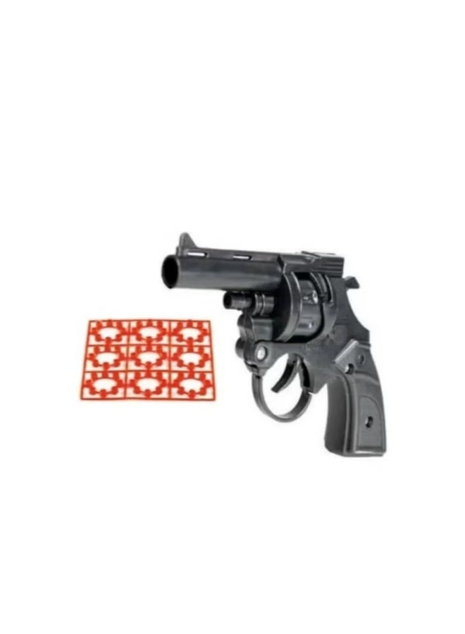 Toy gun with pack of disc ring Click cap